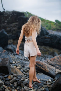 Hendrix Halter Top - Cream