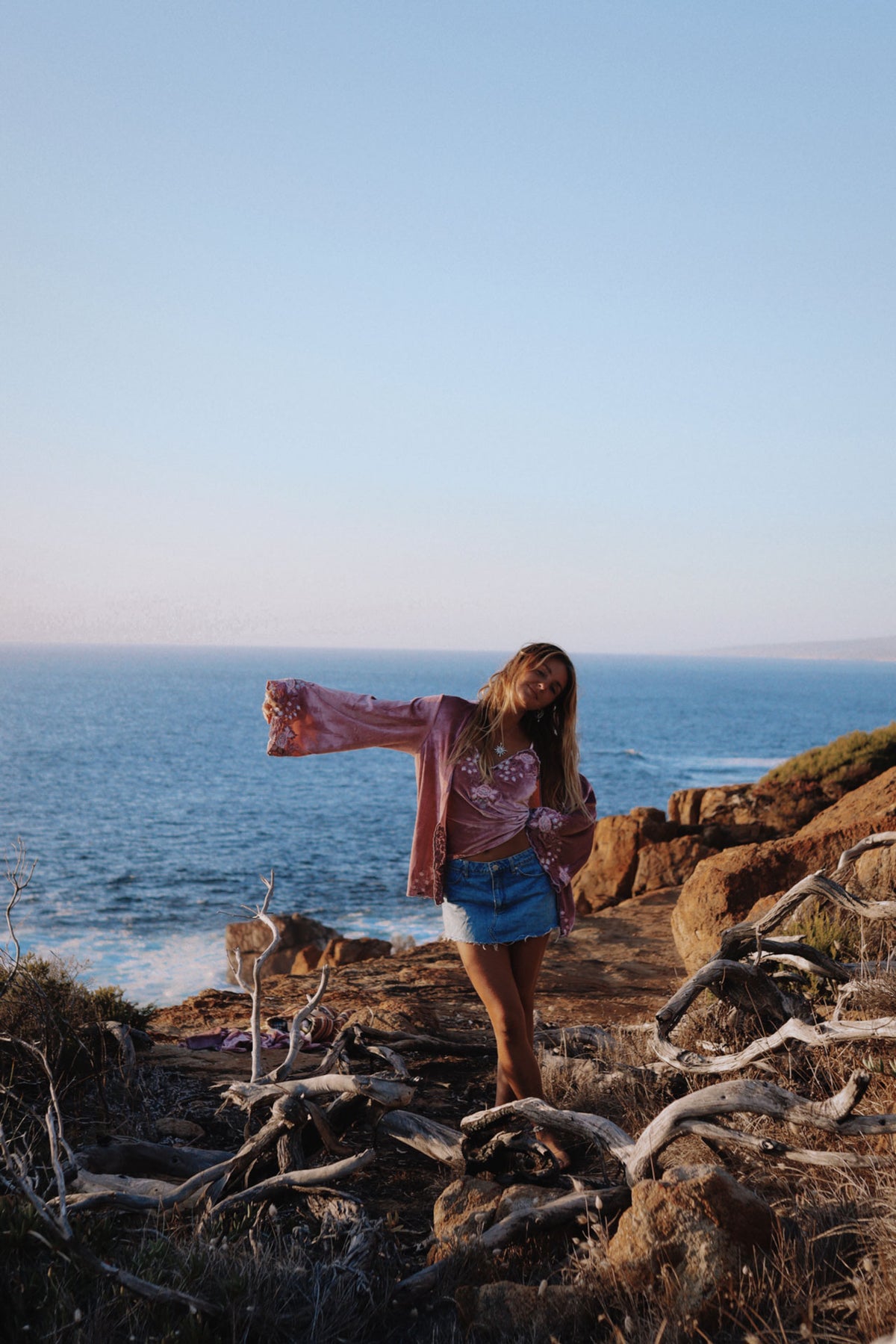 Hendrix Kimono Jacket- Mulberry