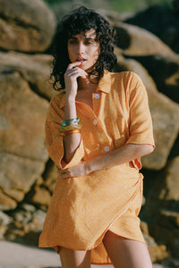 Marigold Wrap Mini Skirt