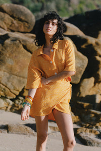 Marigold Wrap Mini Skirt