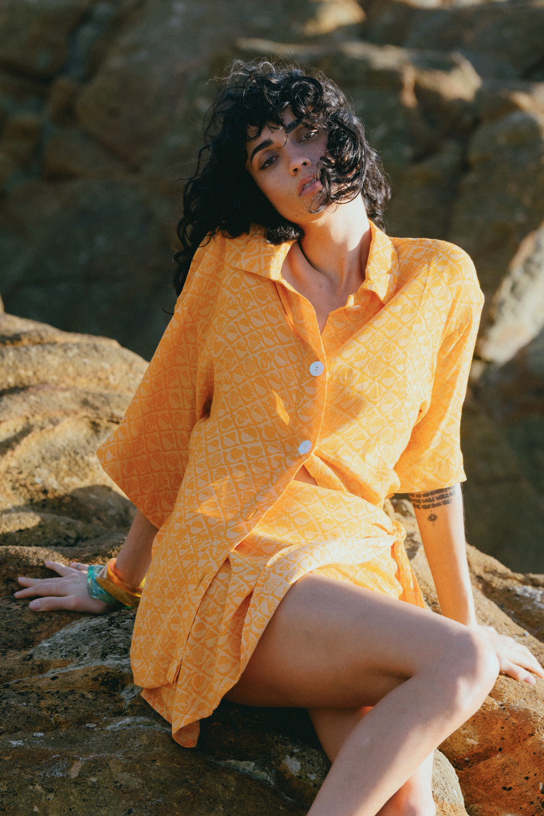 Marigold Wrap Mini Skirt