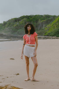 Havana Crochet Top - Coral