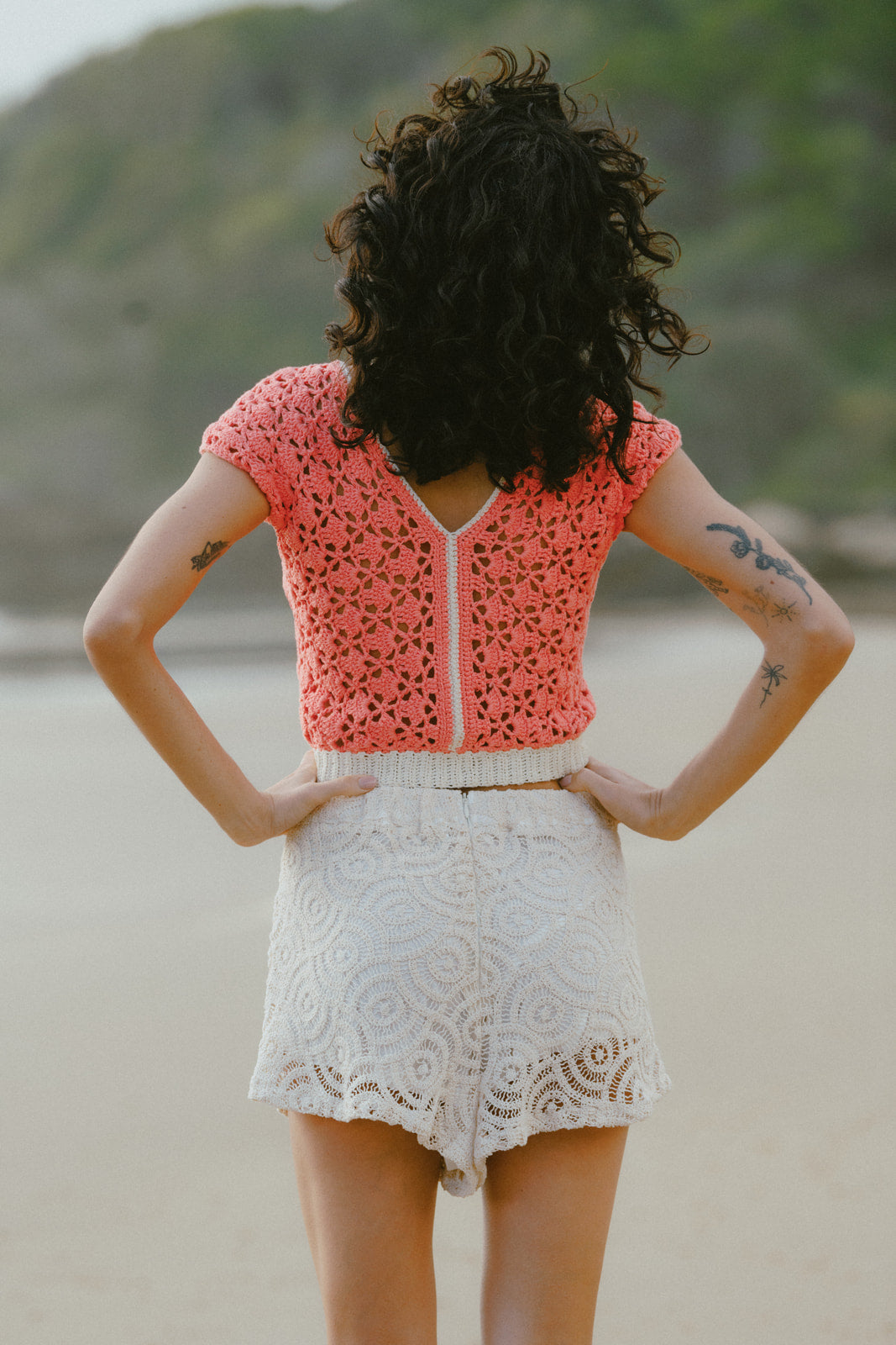 Havana Crochet Top - Coral