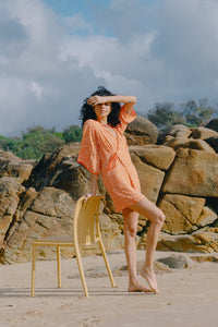 Solara Wrap Dress - Coral