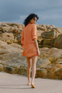 Solara Wrap Dress - Coral