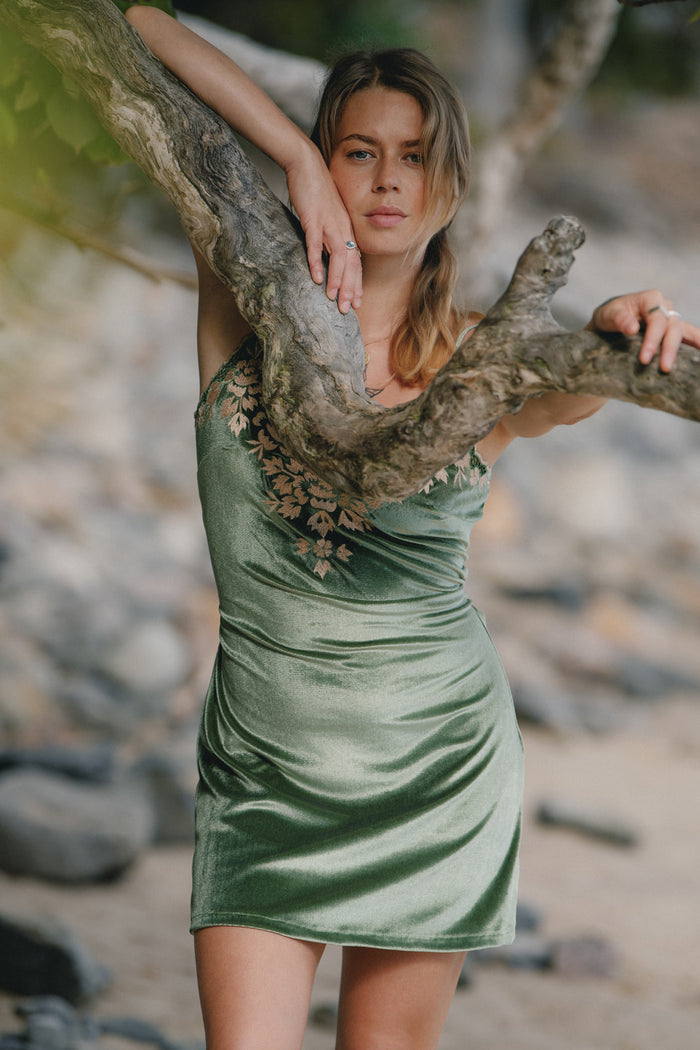 Hendrix Mini Dress - Moss