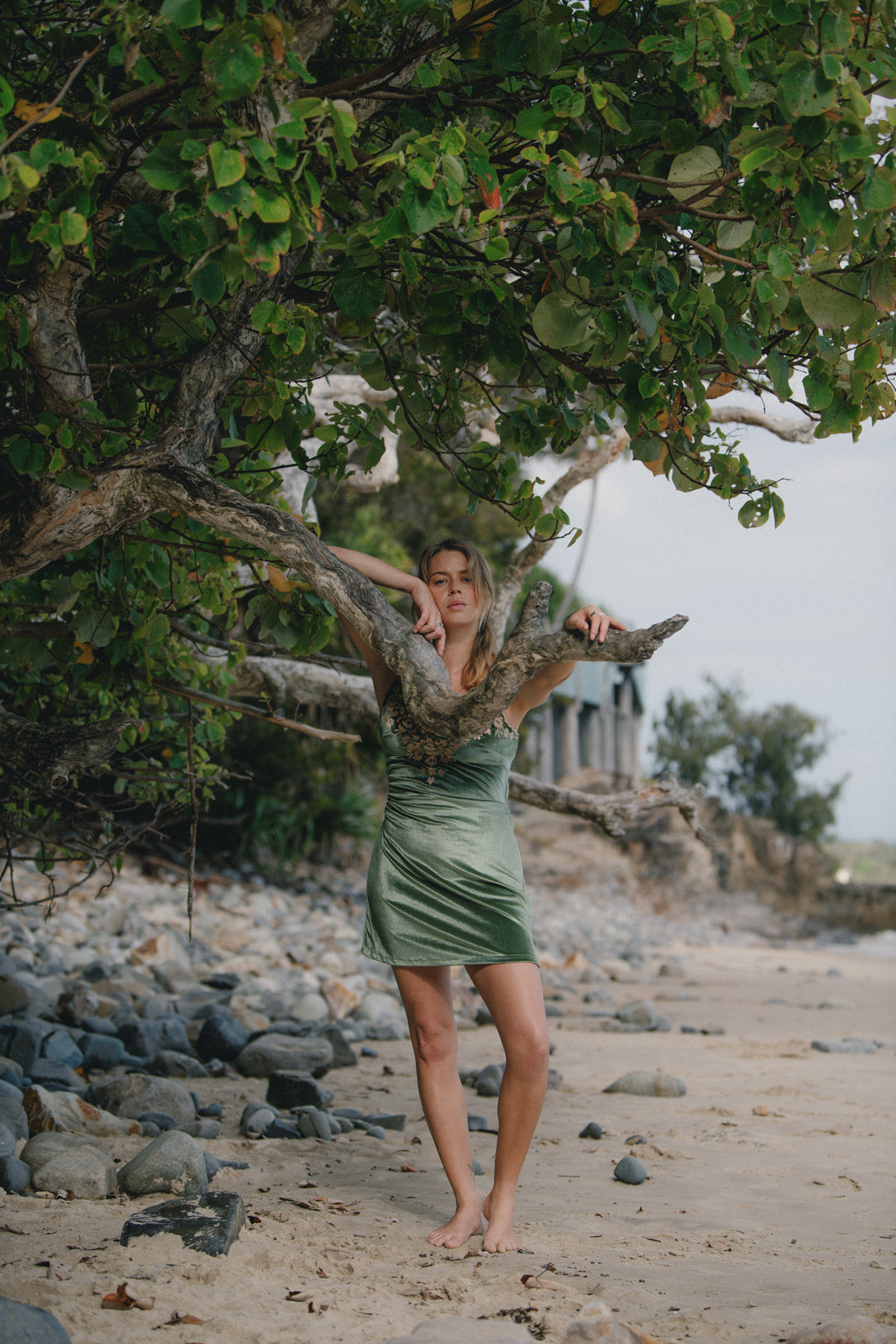 Hendrix Mini Dress - Moss