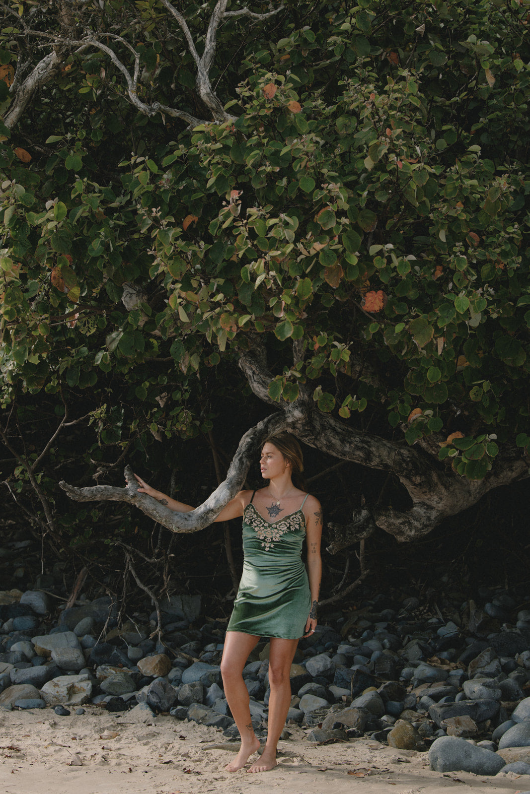 Hendrix Mini Dress - Moss