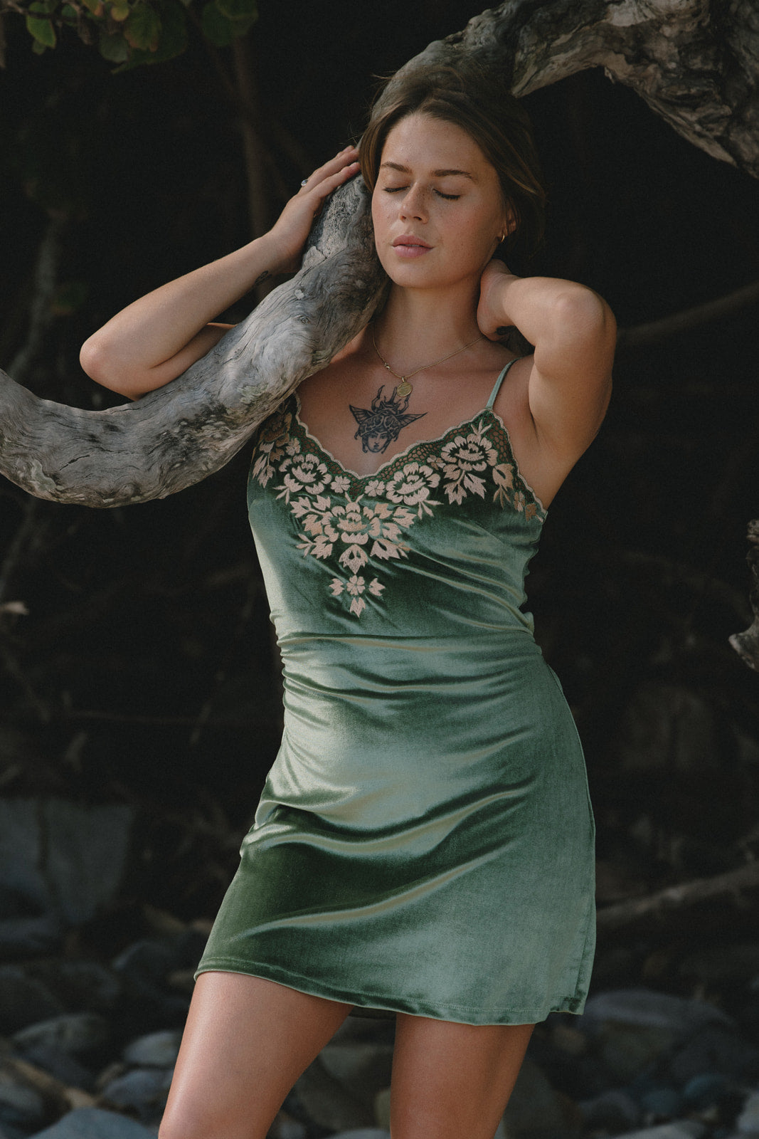 Hendrix Mini Dress - Moss