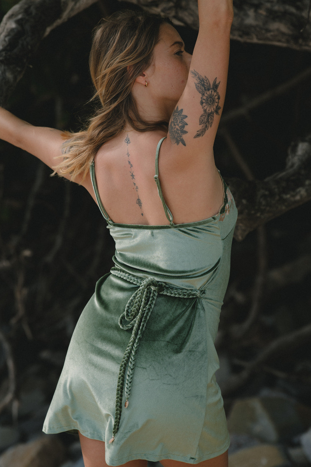 Hendrix Mini Dress - Moss