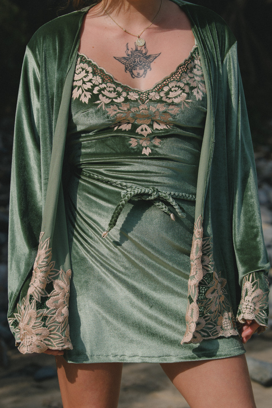 Hendrix Mini Dress - Moss