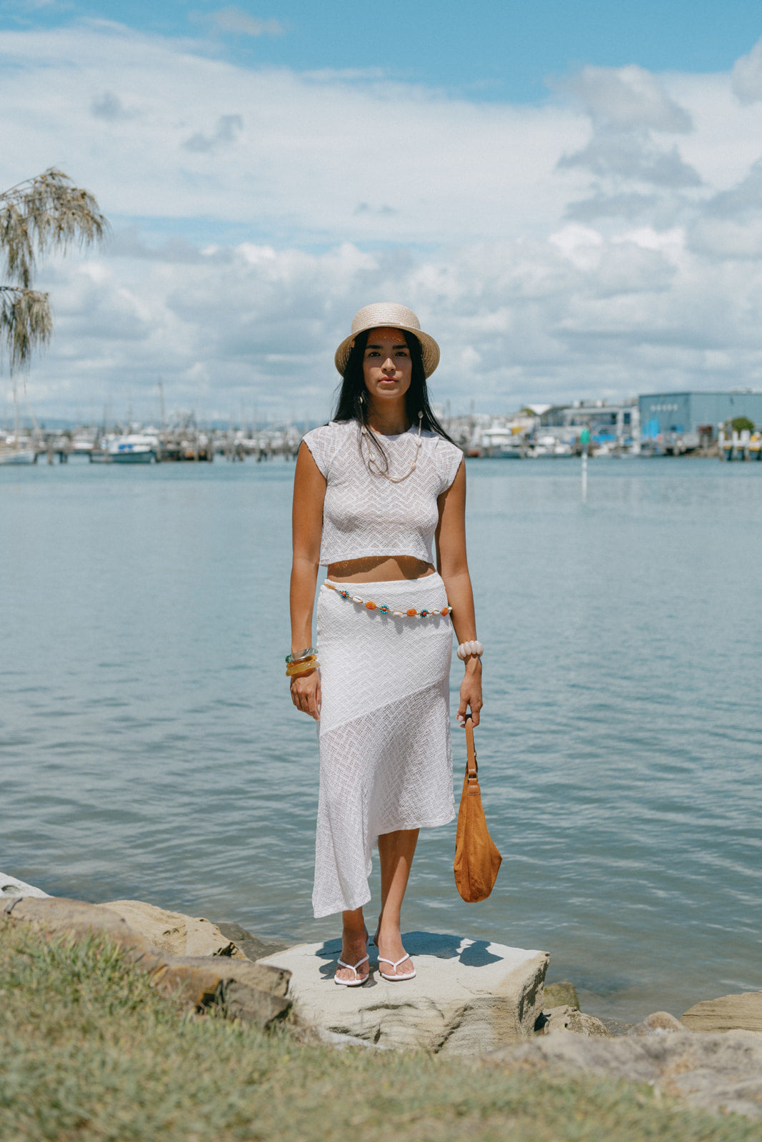 Mesh Waterfall Skirt