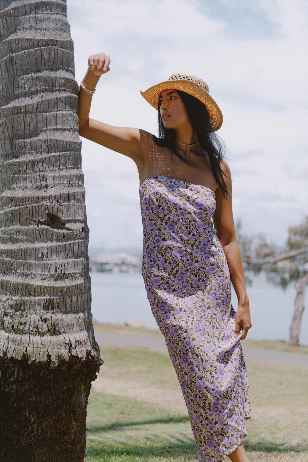 Violet Strapless midi