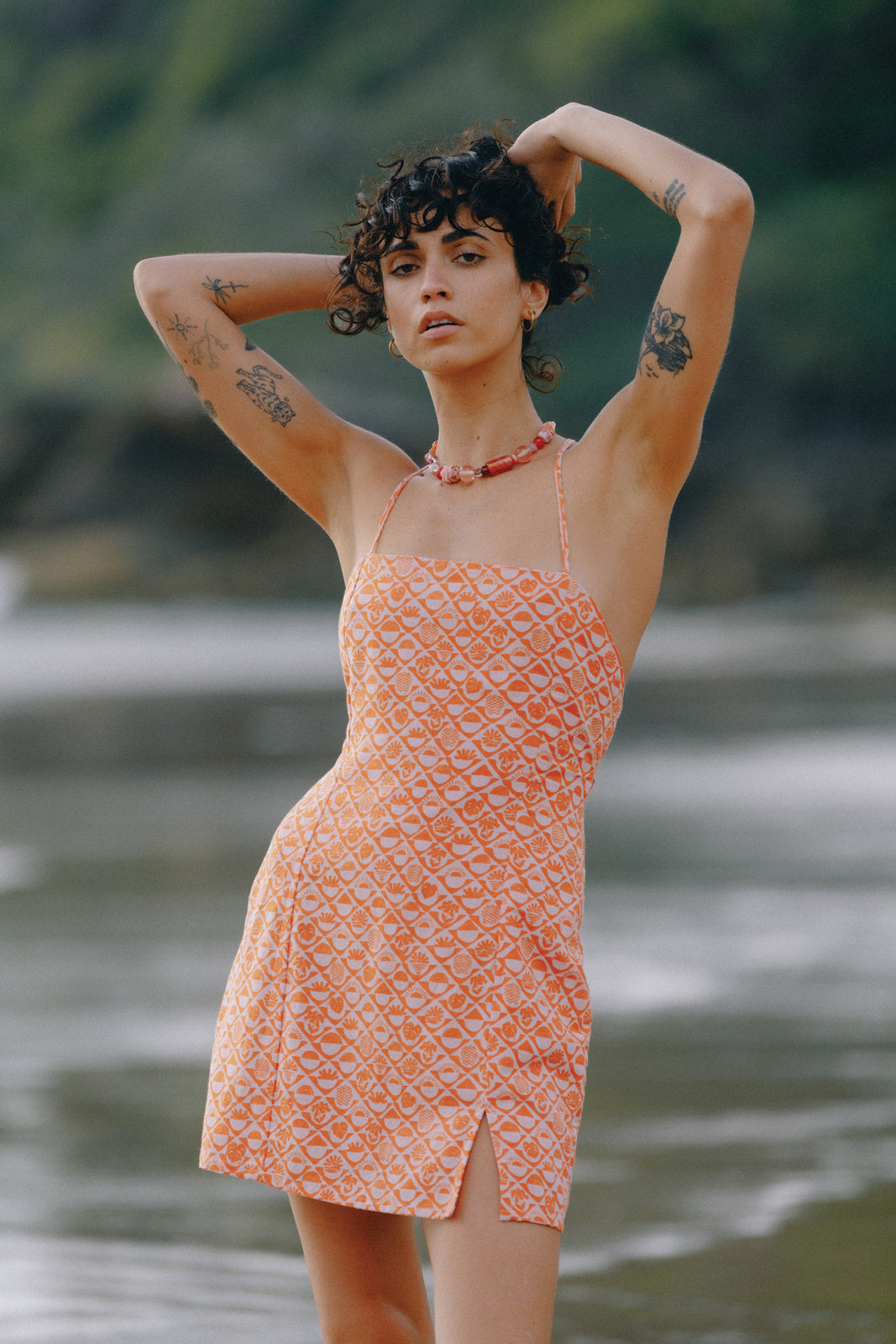 Quinn Mini Dress - Coral