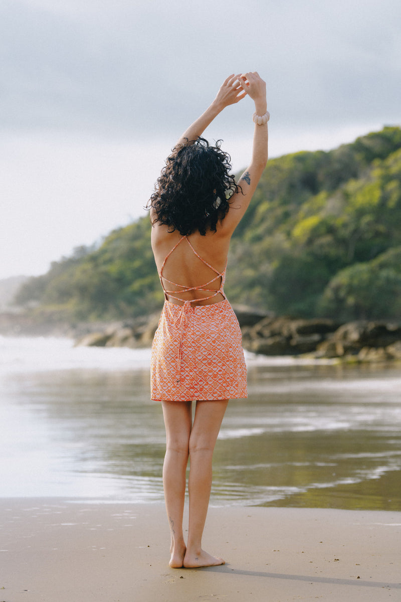 Quinn Mini Dress - Coral