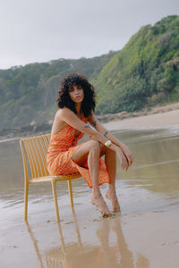 Veda Midi Dress - Coral