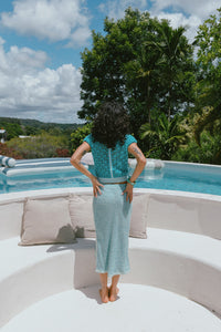 Havana Crochet Top - Blue