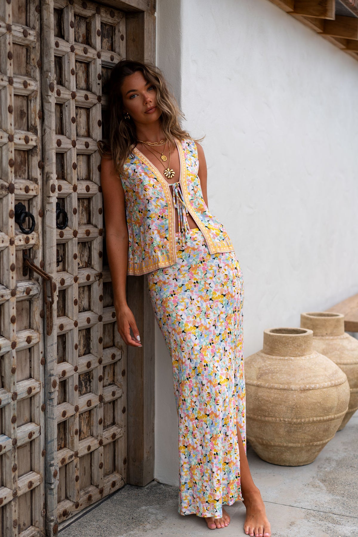 Darcy Maxi Skirt - Petal