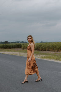 Stevie Midi Dress - Bronze