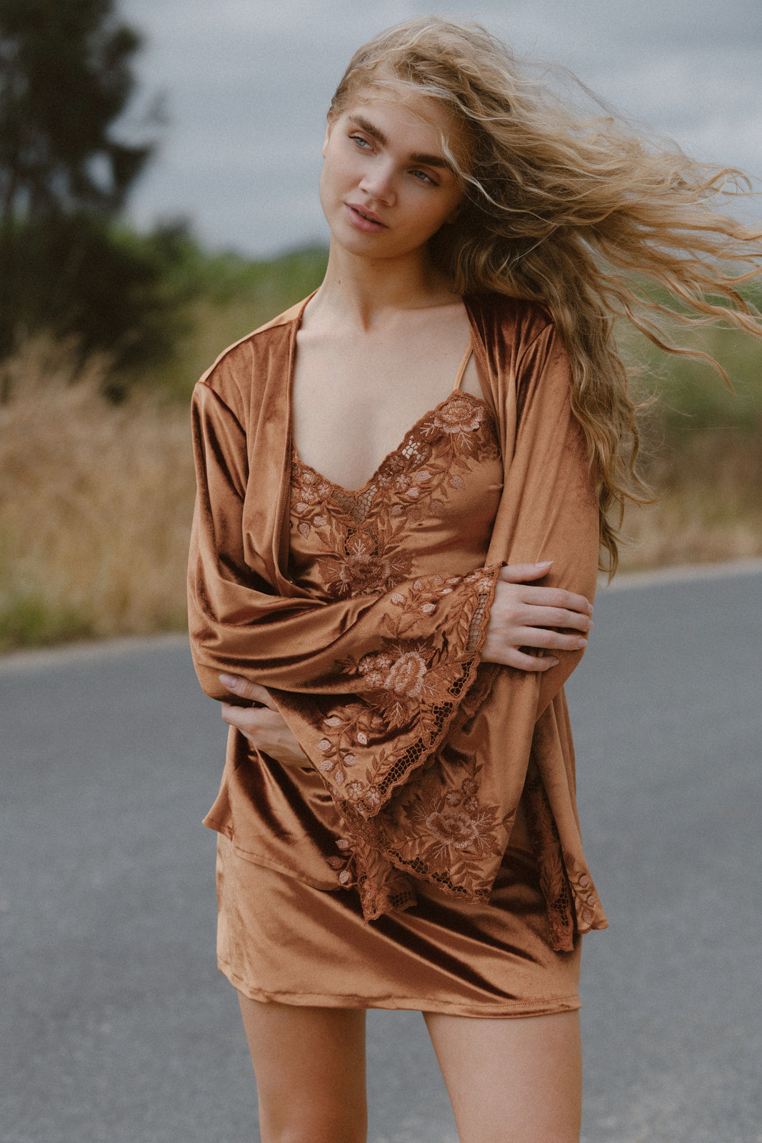 Hendrix Mini Dress - Bronze Marlo the label Hendrix Mini Dress - Bronze Marlo the label