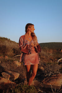 Hendrix Kimono Jacket- Mulberry