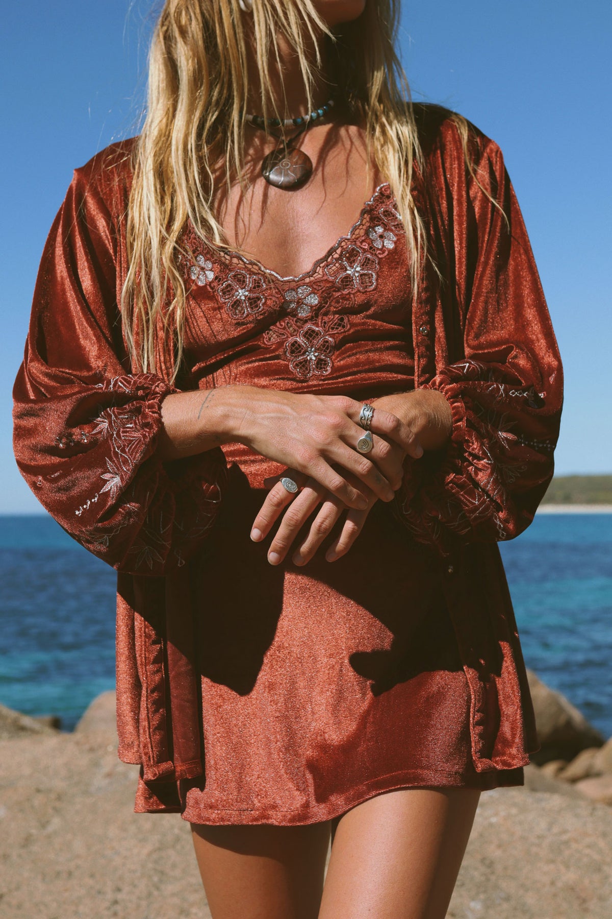 Hendrix Mini Dress - Rust Marlo the label Hendrix Mini Dress - Rust Marlo the label