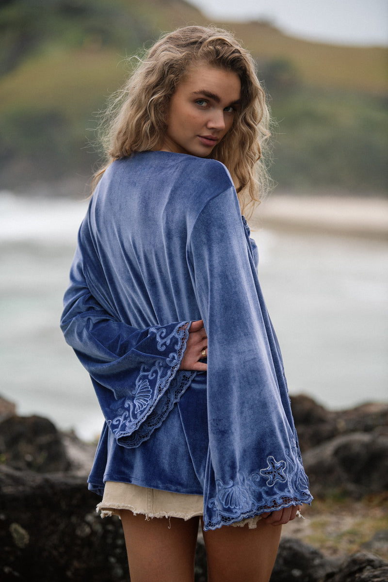 Hendrix Kimono Jacket - Periwinkle