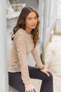 Lace Layering Top - Champagne
