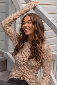 Lace Layering Top - Champagne