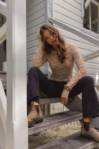 Lace Layering Top - Champagne