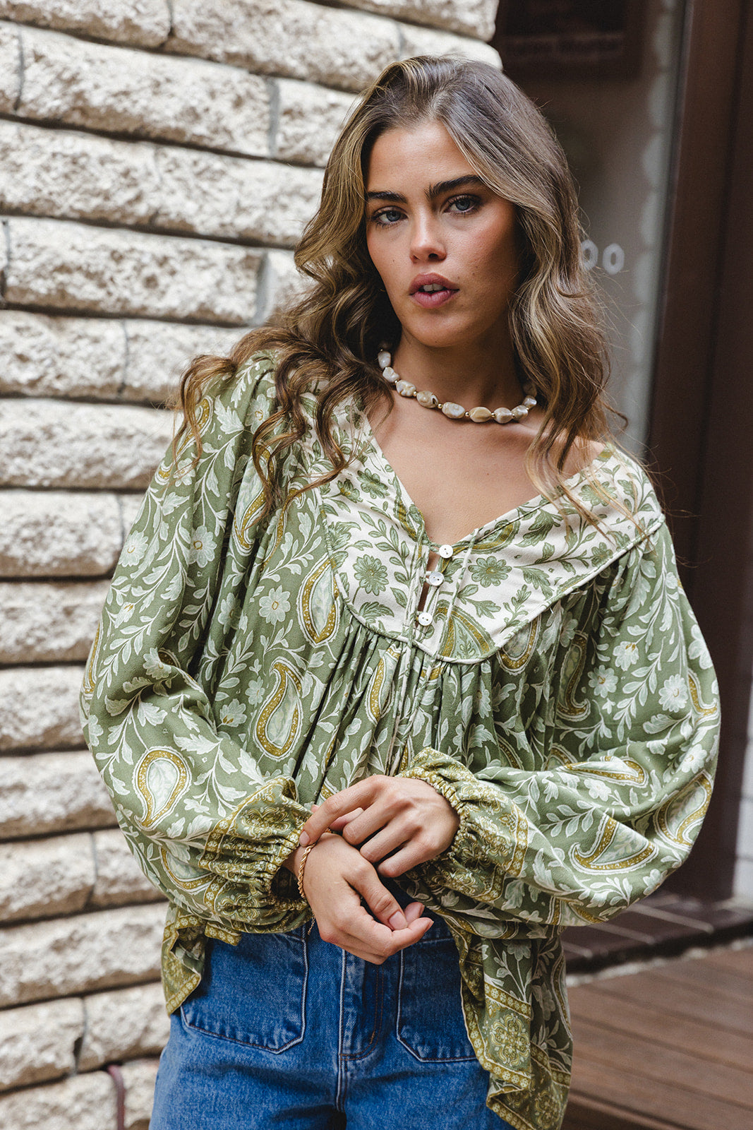 Maya Blouse -  Moss