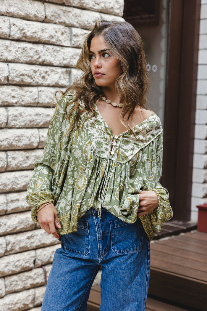 Maya Blouse -  Moss