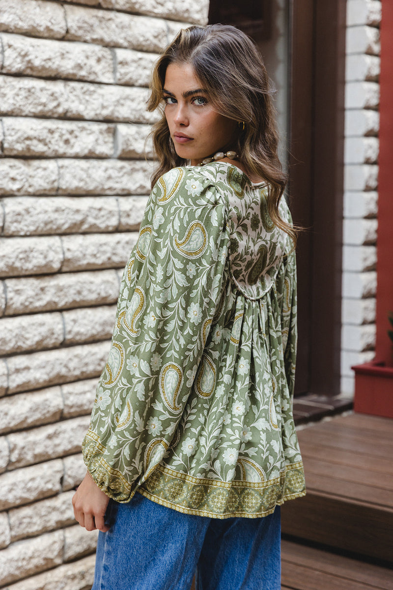 Maya Blouse -  Moss