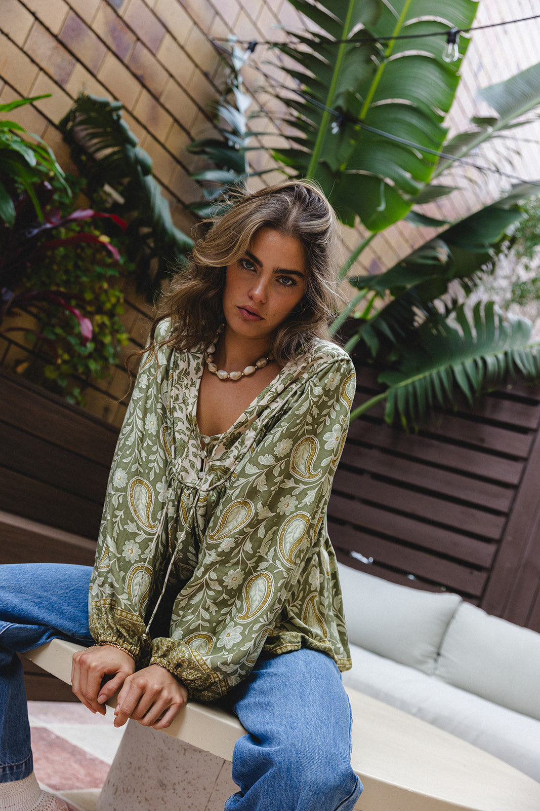 Maya Blouse -  Moss