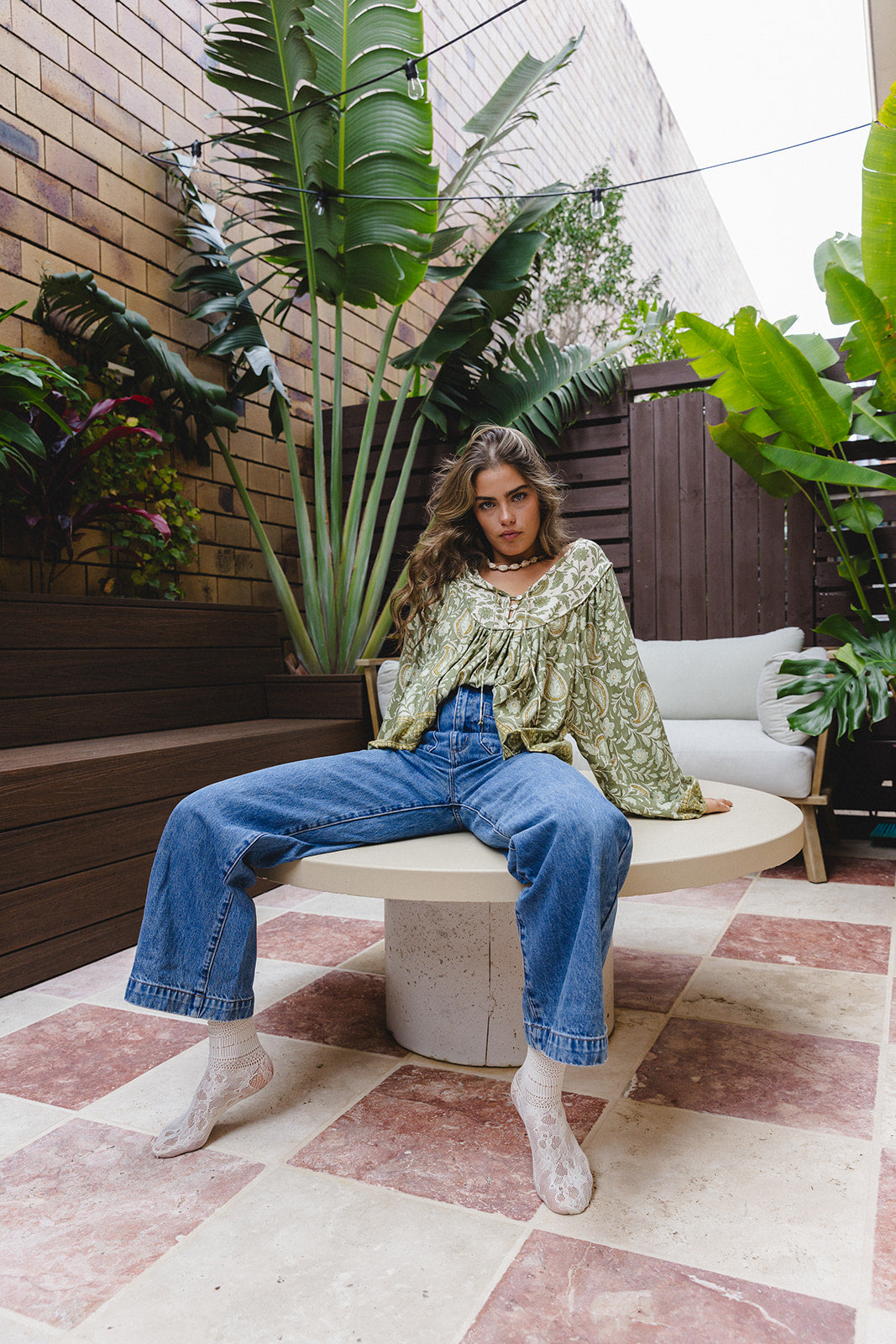 Maya Blouse -  Moss