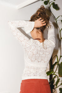 Lace Layering Top - Cream
