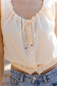 Freya Top - Butter Yellow