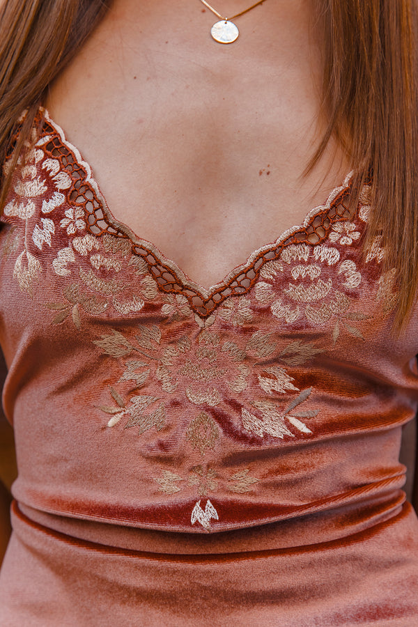 Hendrix Mini Dress - Terracotta