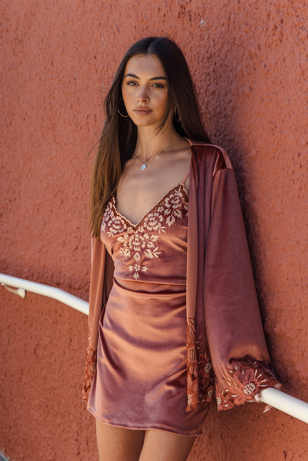 Hendrix Mini Dress - Terracotta