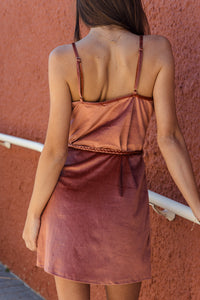 Hendrix Mini Dress - Terracotta