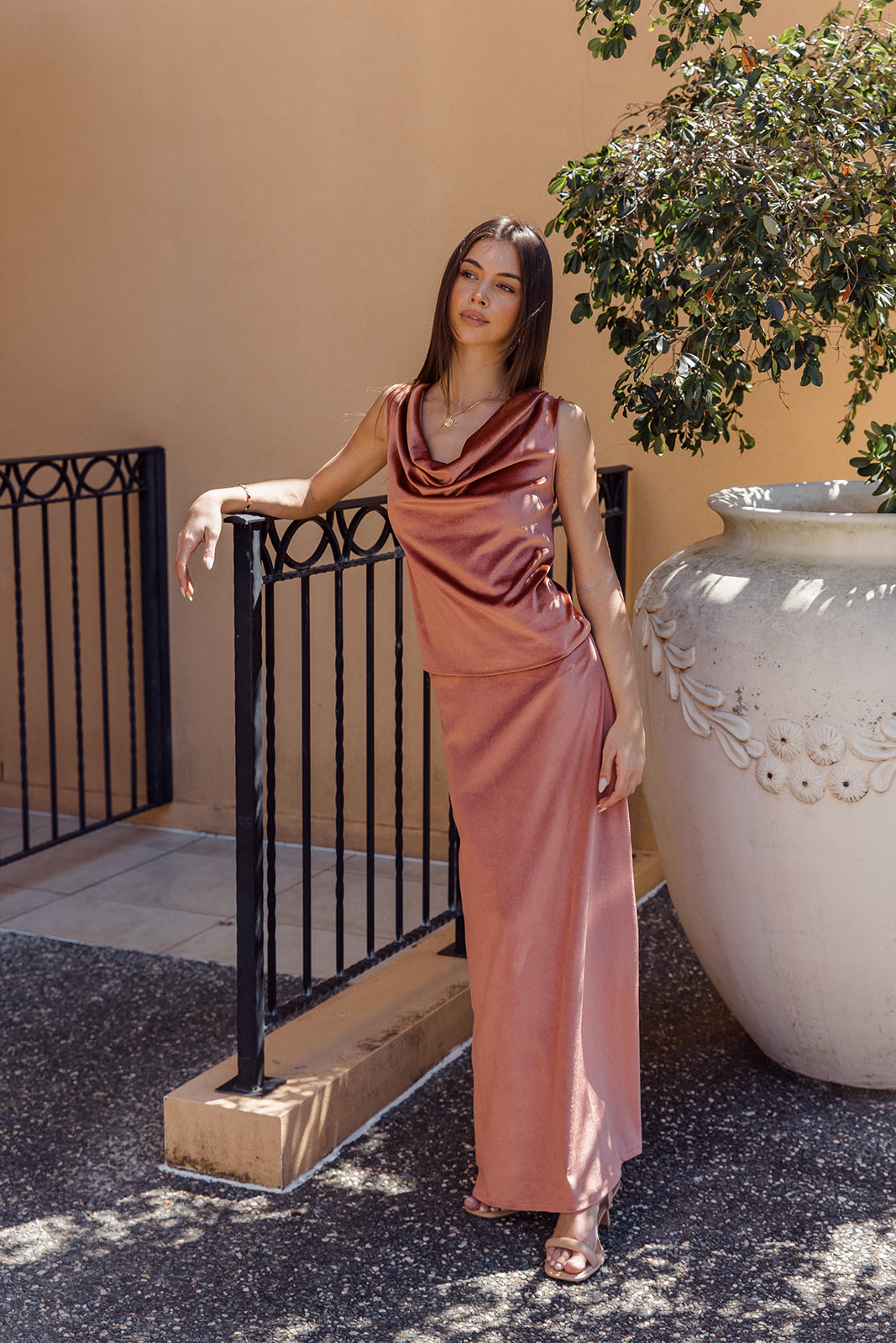 Terracotta Maxi Skirt