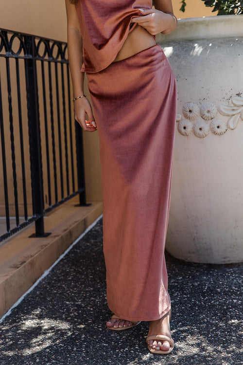 Terracotta Maxi Skirt