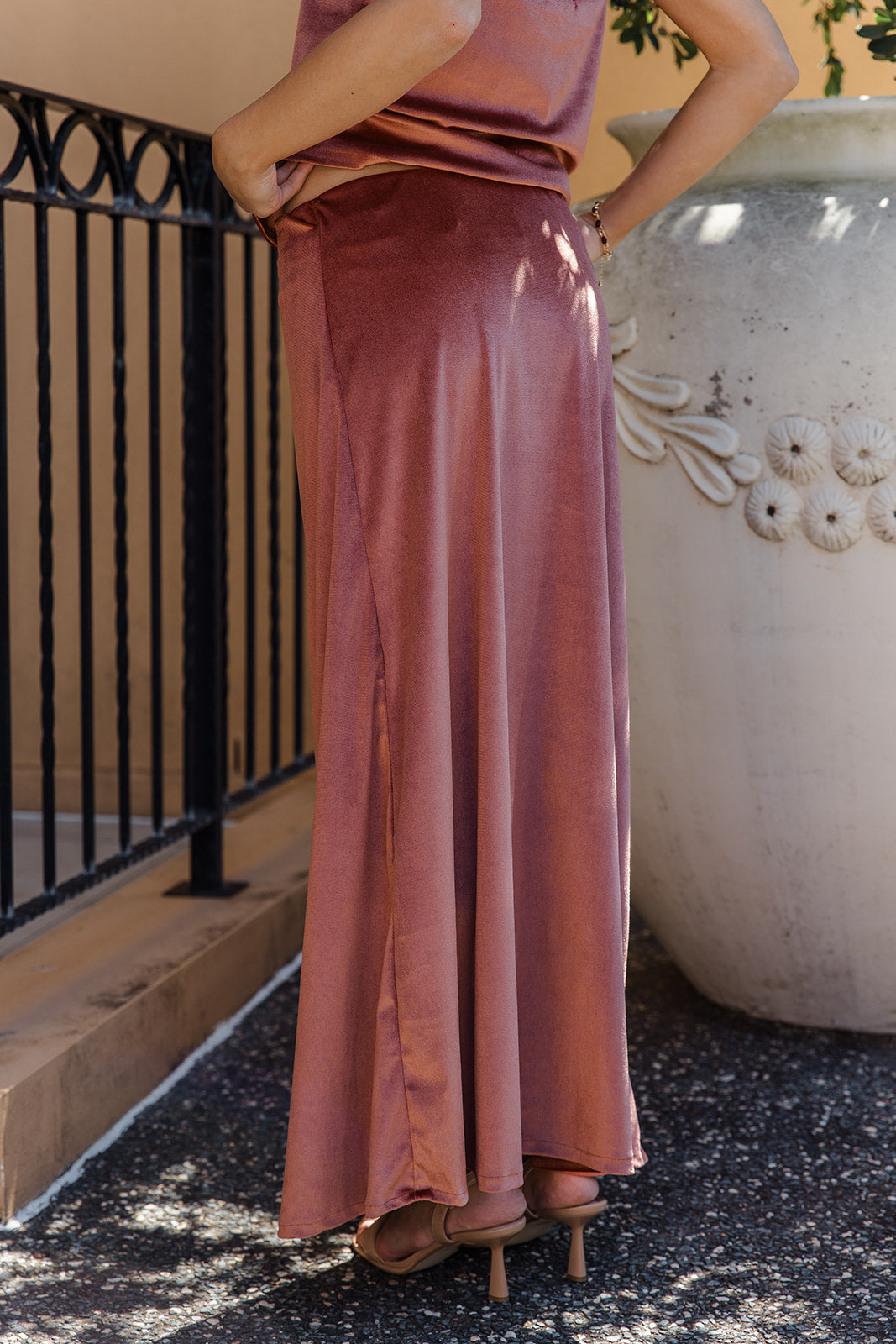 Terracotta Maxi Skirt