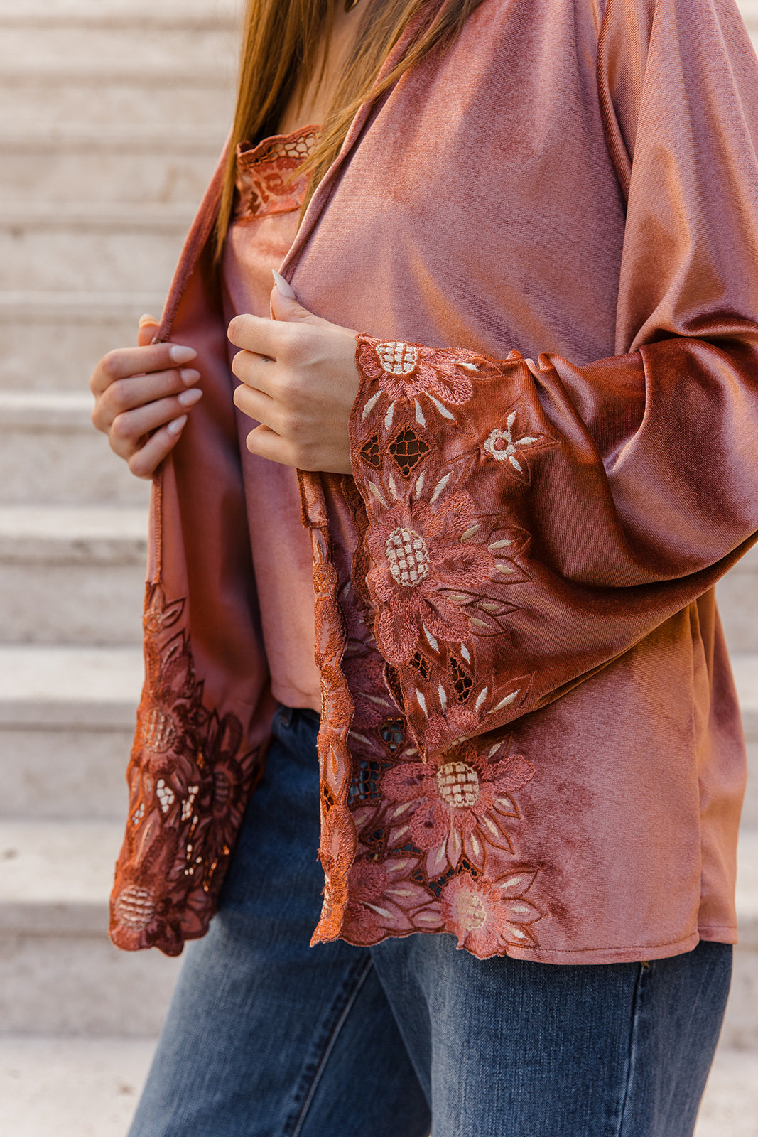 Hendrix Kimono Jacket - Terracotta