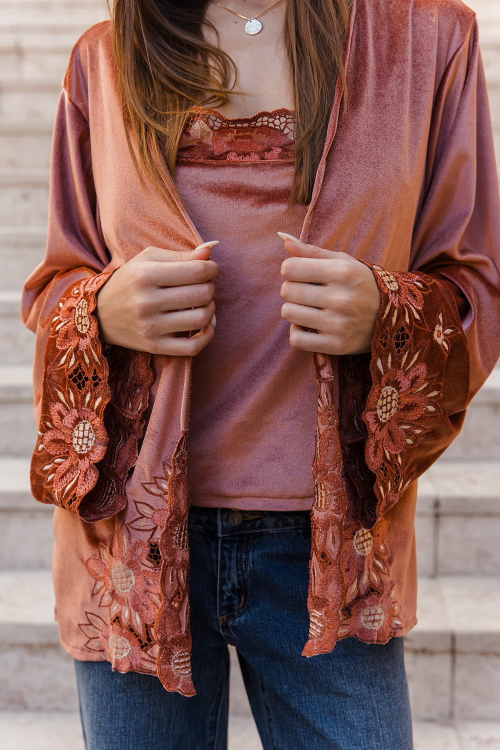Hendrix Kimono Jacket - Terracotta