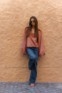 Hendrix Kimono Jacket - Terracotta