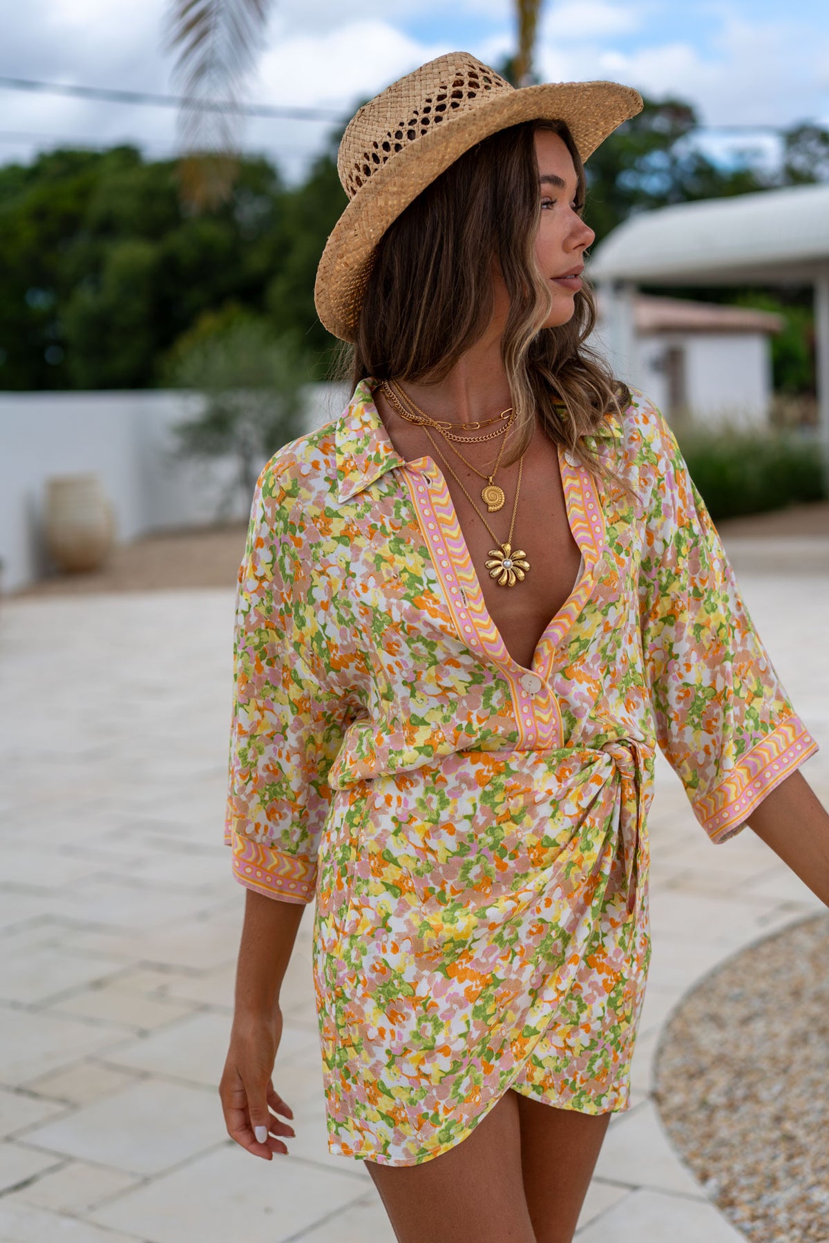 Petal Wrap Mini Skirt