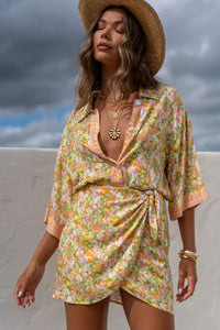 Petal Wrap Mini Skirt