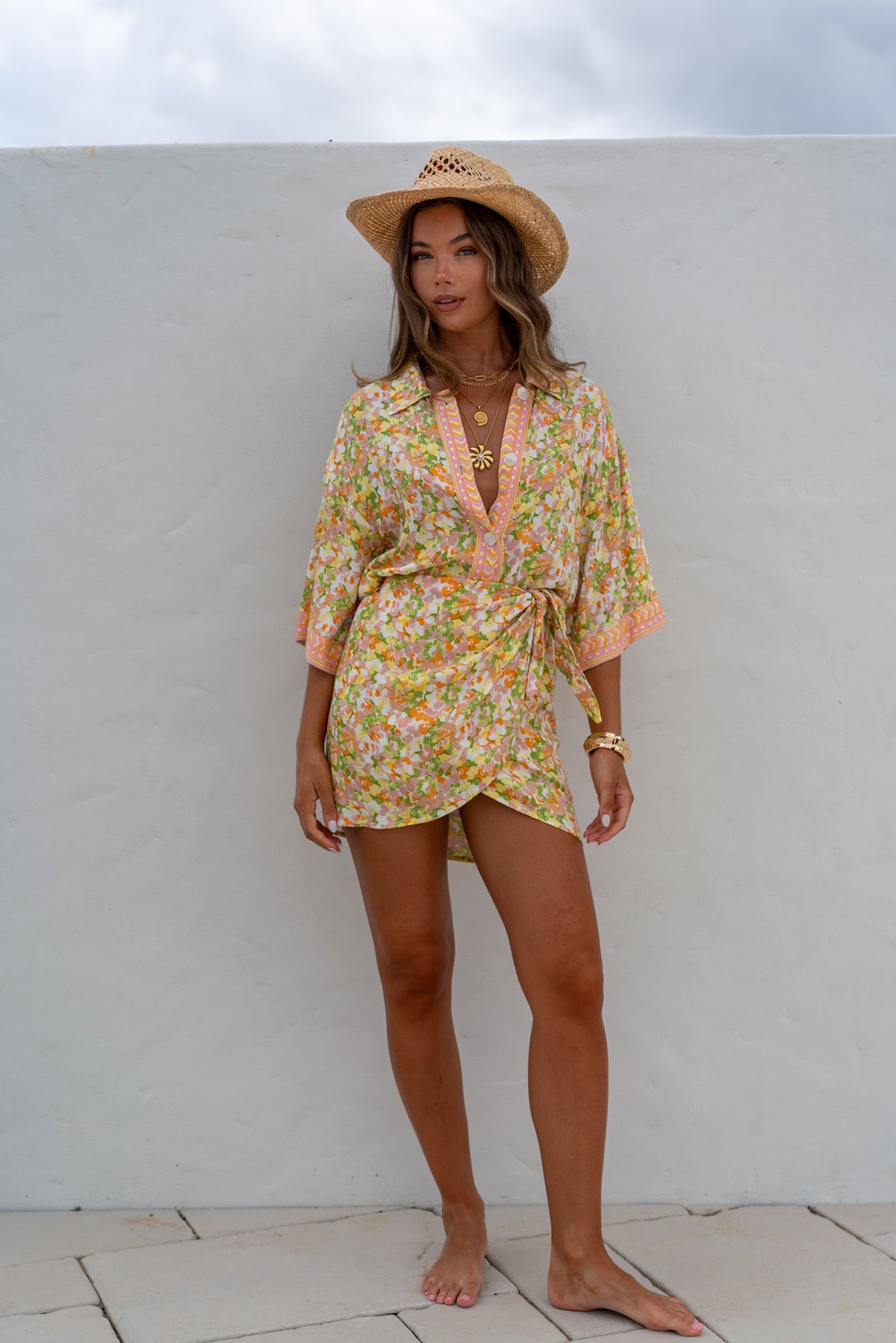 Petal Wrap Mini Skirt