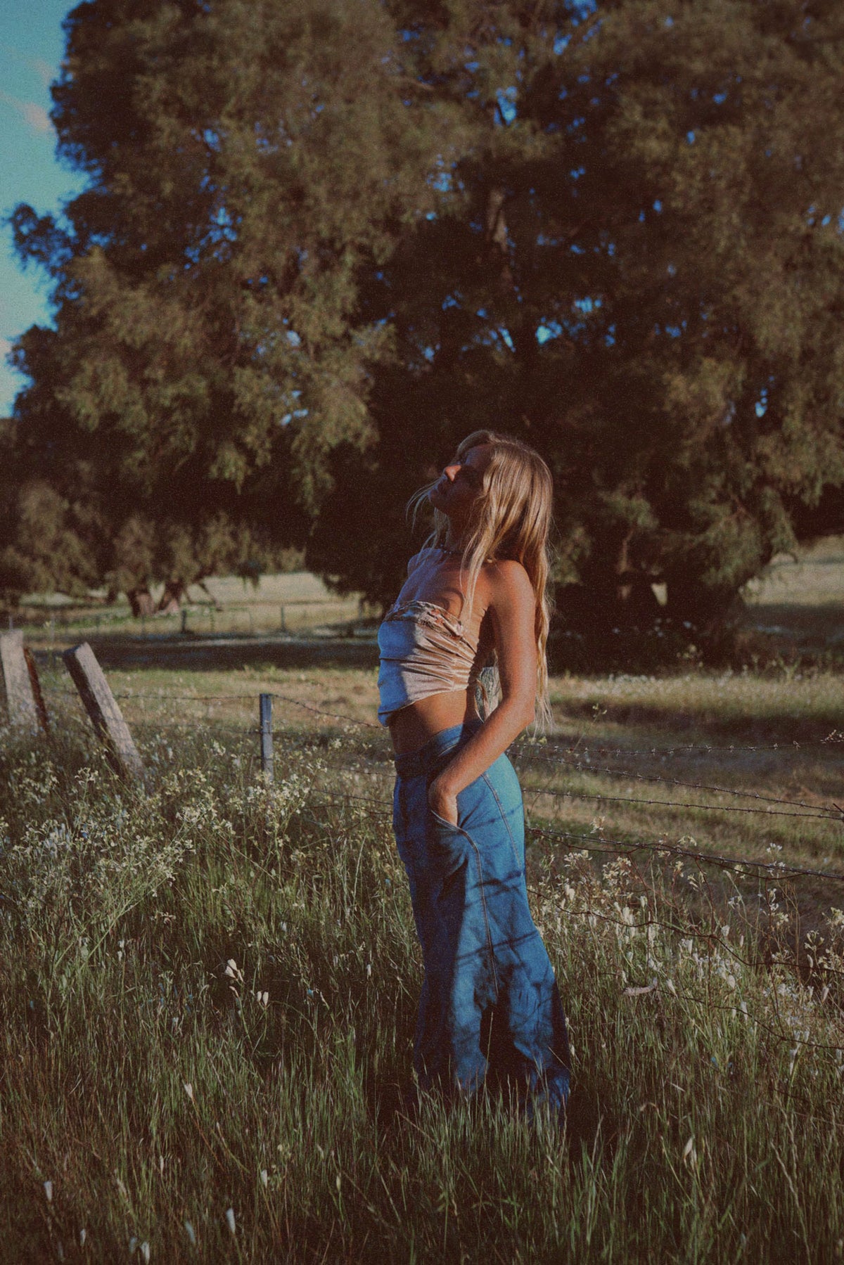 Hendrix V Top - Champagne Blossom